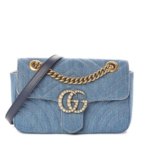 gucci mini shoulder bag|gucci mini denim bag.